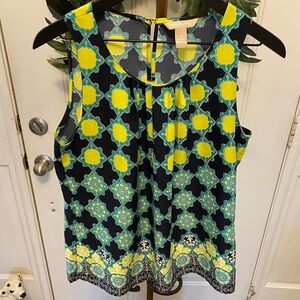 Banana Republic Colorful Geometric Print Sleeveless Top M